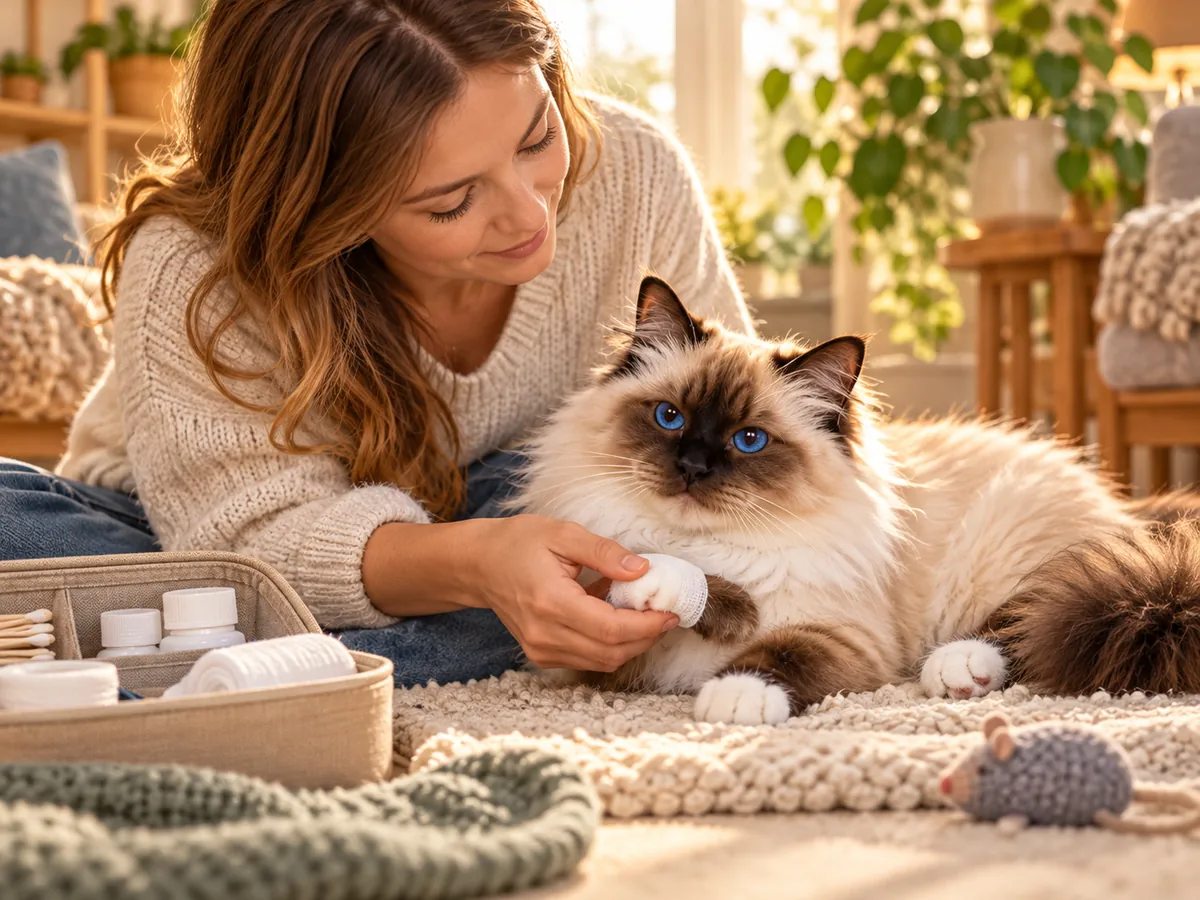 Sacré Birman brossé délicatement