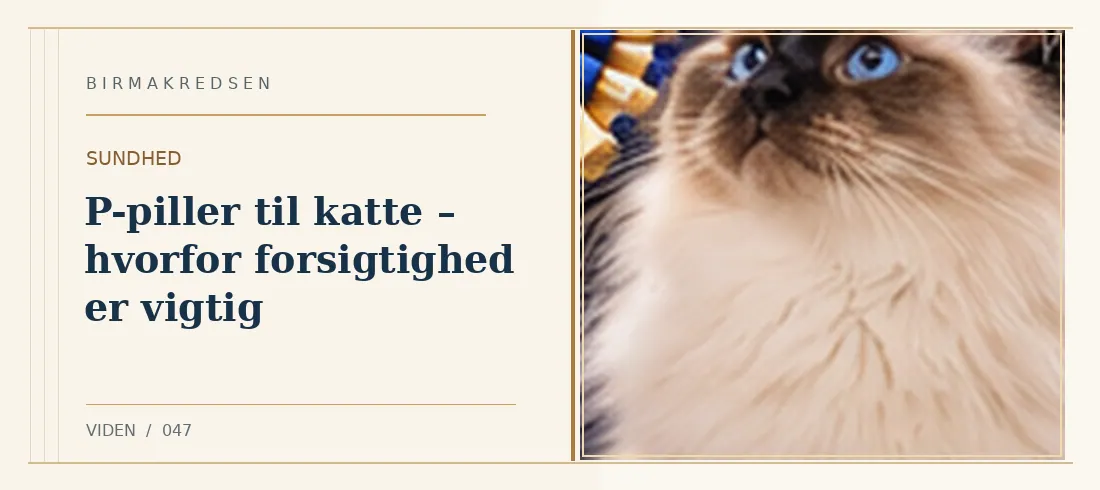 Illustreret artikel: P-piller til katte – hvorfor forsigtighed er vigtig – Birmakredsen