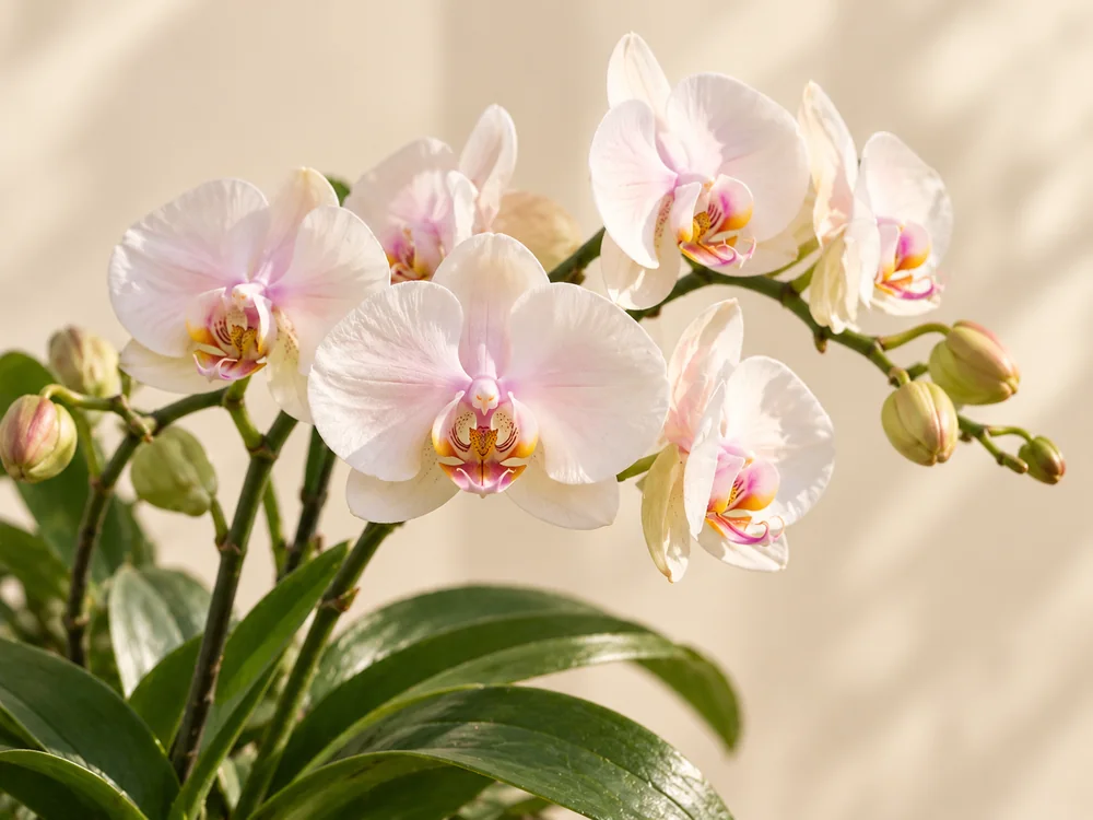 AI-illustration af Phalaenopsis-orkidé