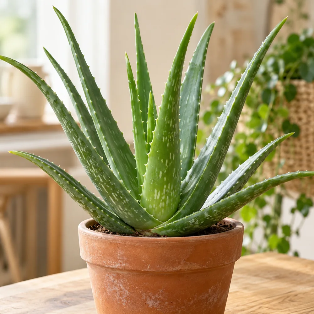 AI-illustration af Aloe vera