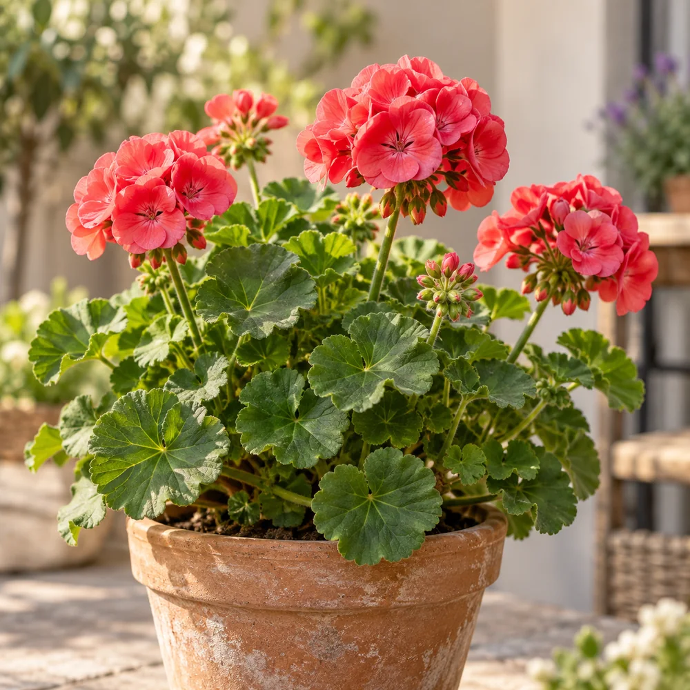AI-illustration af Pelargonie