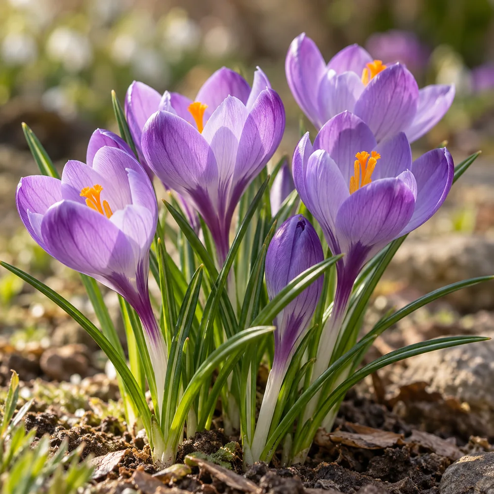 AI-illustration af Vårkrokus