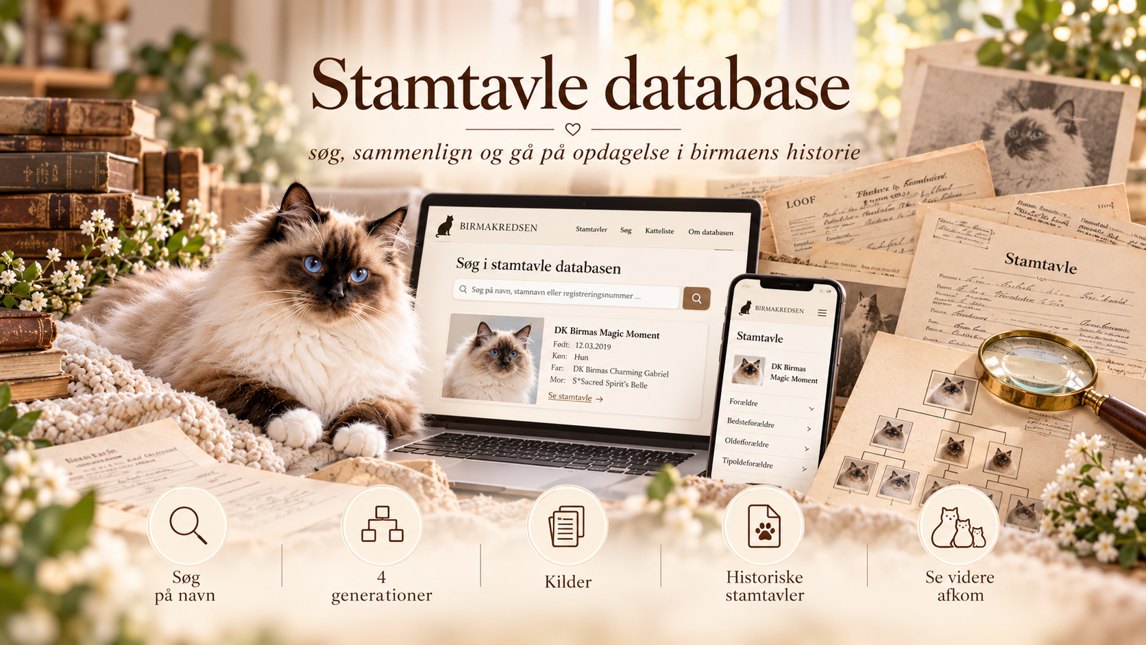 Birmakredsens stamtavledatabase med historiske kilder, søgning og stamtavler
